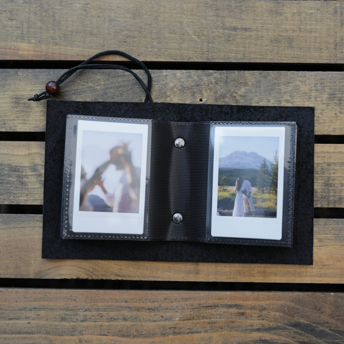 Polaroid Handmade Leather Photo Book (Black/Black Pages) - KWLeatherCo