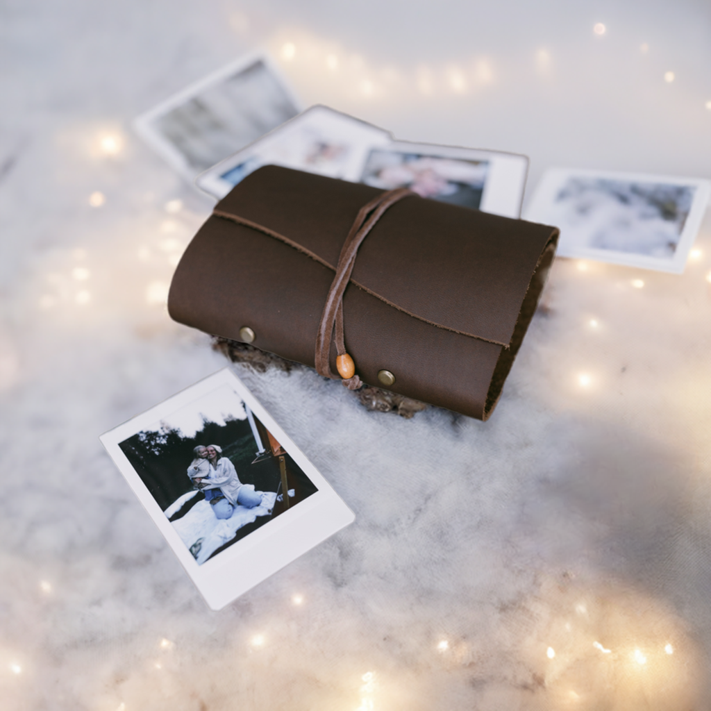 Mini Instax Leather Photo Album | Handmade in Oregon | Trifold Wedding Gift