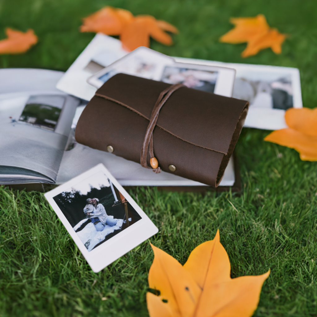 Mini Instax Leather Photo Album | Handmade in Oregon | Trifold Wedding Gift